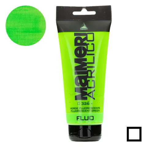 Farba akrylowa Maimeri Acrilico 200 ml - 326 Fluorescent green
