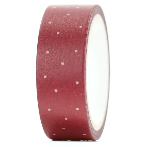 Taśma washi Trends BORDO W KROPKI