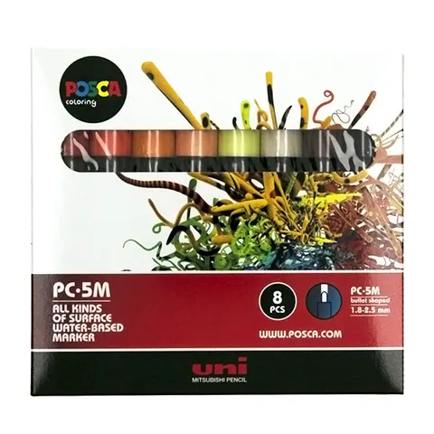 Zestaw markerów POSCA PC-5M 8 szt. - Autumn