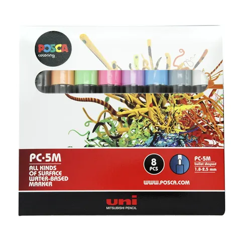 Zestaw markerów POSCA PC-5M 8 szt. Fun