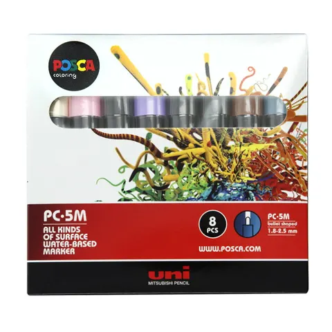 Zestaw markerów POSCA PC-5M 8 szt. Sparkle