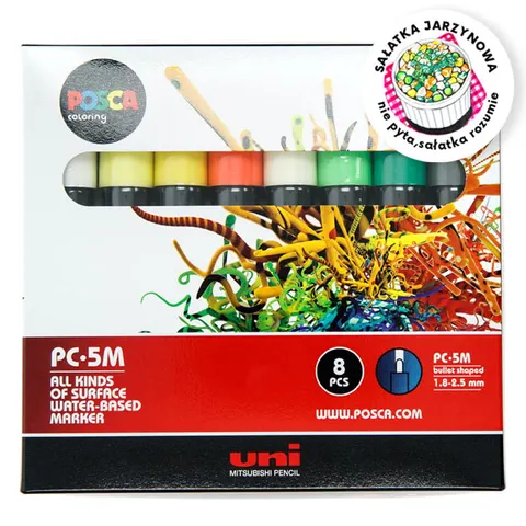 Zestaw markerów POSCA PC-5M 8 szt. Sałatka jarzynowa