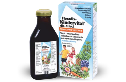 FLORADIX KINDERVITAL, nowa owocowa formuła, płyn, 250 ml
