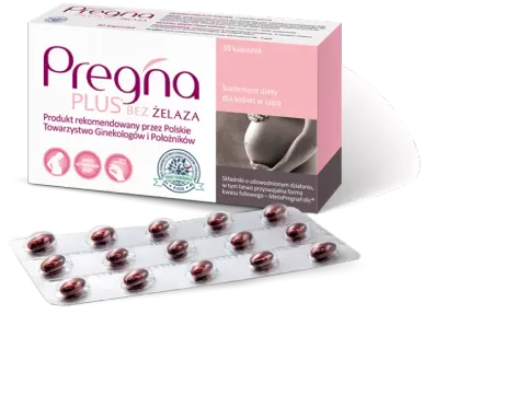 PREGNA PLUS, bez żelaza, kapsułki, 30 szt.