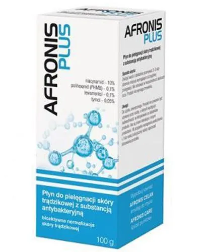 Afronis plus, płyn do pielęgnacji skóry trądzikowej z substancją antybakteryjną, 100g