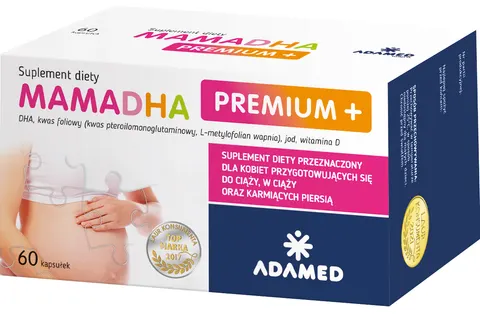 MAMADHA PREMIUM + Dla mam i kobiet w ciąży, 60 kapsułek