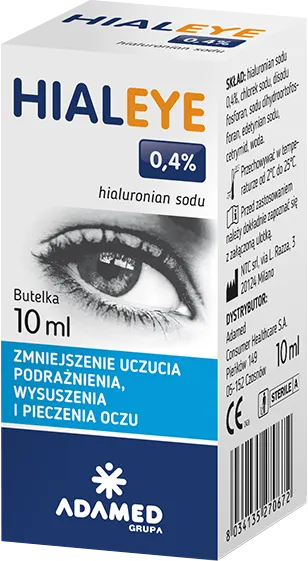 HIALEYE 0,4%, nawilżające krople do oczu, 10 ml