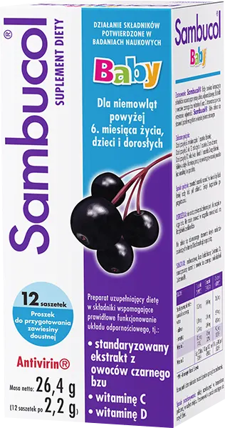 SAMBUCOL BABY, saszetki, 12 szt.