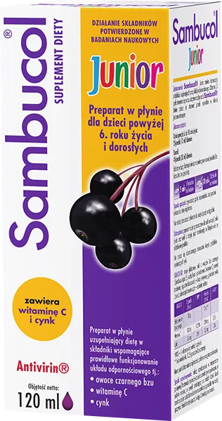 SAMBUCOL JUNIOR, syrop, 120 ml