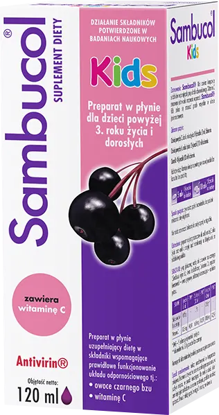 SAMBUCOL KIDS, syrop, 120 ml