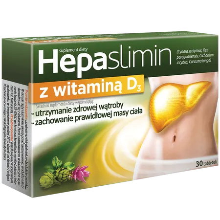 HEPASLIMIN z witaminą D3, tabletki, 30 szt.