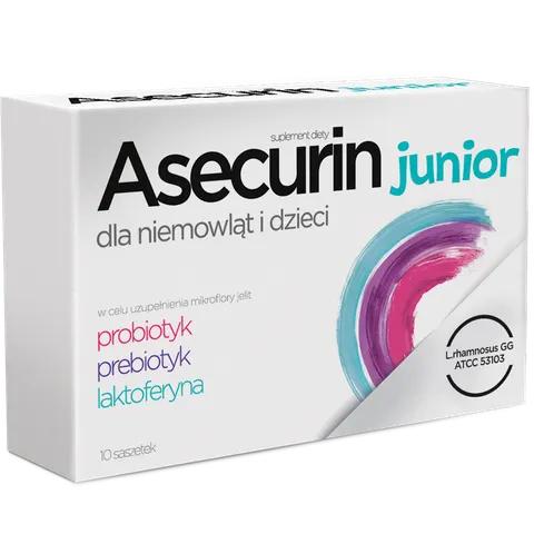 ASECURIN JUNIOR, probiotyk dla dzieci, saszetki, 10 szt
