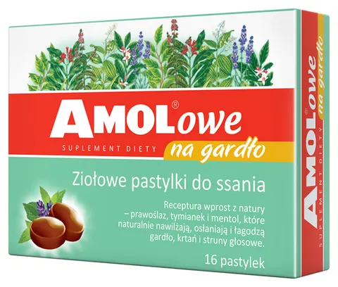 AMOLOWE NA GARDŁO, pastylki do ssania, 16 szt.