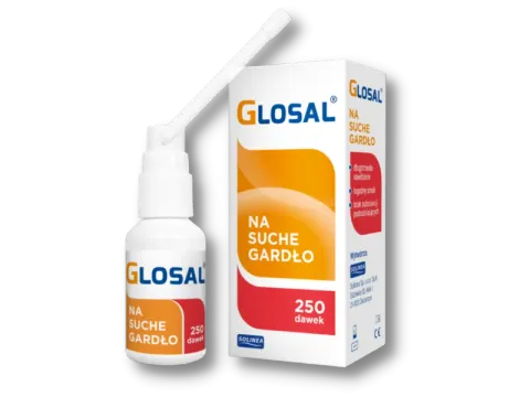 GLOSAL, spray na suche gardło, 250 dawek