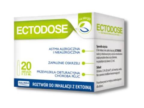 ECTODOSE, roztwór do inhalacji z ektoiną, 2,5 ml x 20 ampułek
