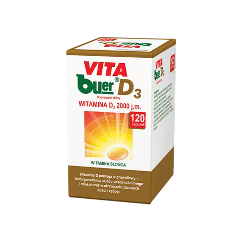 VITA BUER D3, witamina D 2000 j.m, kapsułki, 120 szt.