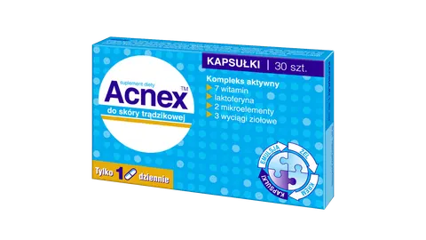 ACNEX, kapsułki do skóry trądzikowej, 30 szt