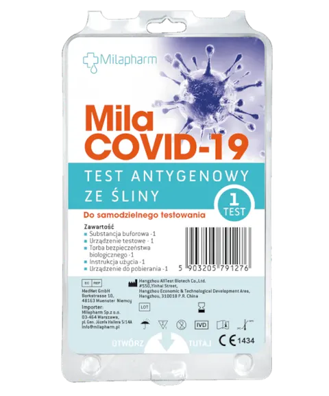 TEST COVID-19, szybki test antygenowy ze śliny, 1 szt