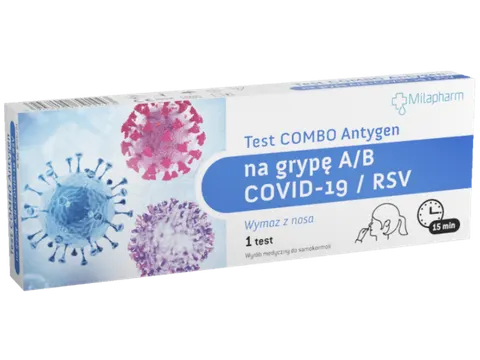 TEST COMBO, antygen na grypę A/B + Covid-19/RSV, 1 szt.