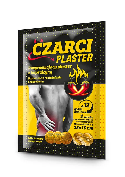 CZARCI PLASTER, Rozgrzewający plaster z kapsaicyną, 50 sztuk