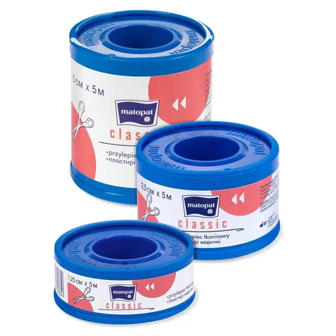 Przylepiec tkaninowy Matopat Classic na rolce 1,25cm x 5m