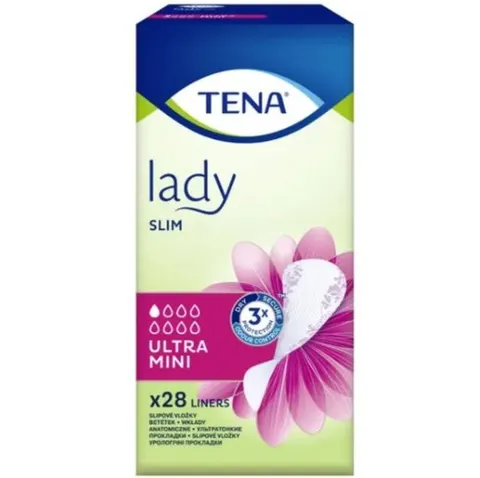 TENA LADY SLIM ULTRA MINI, wkładki anatomiczne, 28 szt.