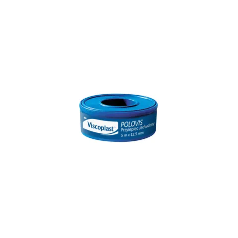 VISCOPLAST POLOVIS, przylepiec jedwabny, 5 m x 12,5 mm, 1 szt.