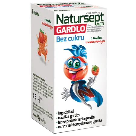 NATURSEPT MED GARDŁO, lizaki, bez cukru, 6 szt.