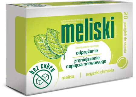 MELISKI, pastylki do ssania, 20 szt.