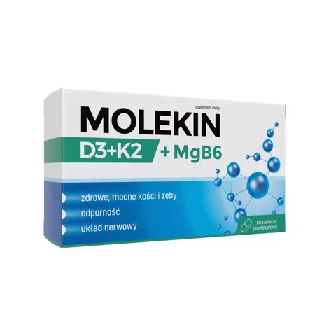 MOLEKIN D3 + K2 + MGB6, tabletki powlekane, 60 szt.