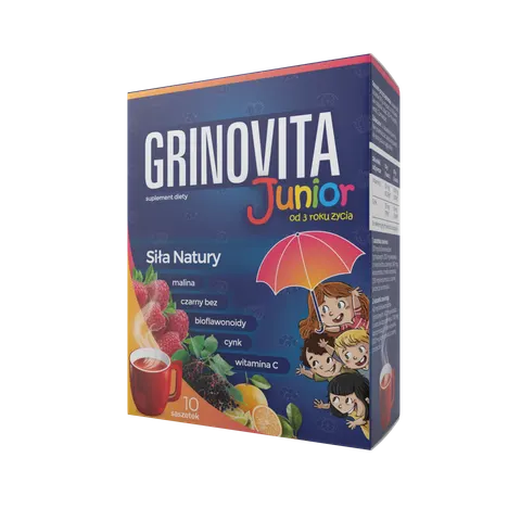 GRINOVITA JUNIOR, saszetki z proszkiem, 10 szt.