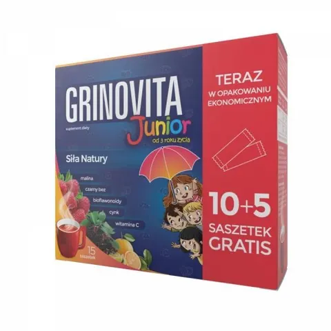 GRINOVITA JUNIOR- proszek do rozpuszczania, 10 saszetek + 5 gratis