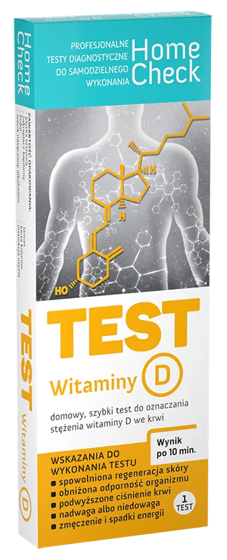 TEST WITAMINY D, szybki test do oznaczania stężenia witaminy D we krwi, 1 szt.