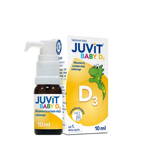 JUVIT BABY D3, krople doustne dla niemowląt, 10 ml