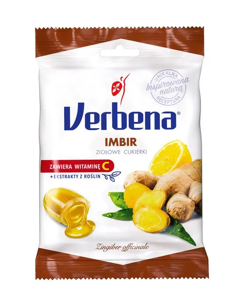 VERBENA IMBIR, landrynki do ssania, 60 g