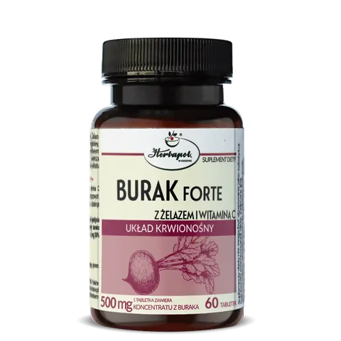 BURAK FORTE, z żelazem i witaminą C, tabletki, 60 szt.
