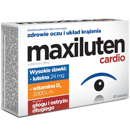 MAXILUTEN CARDIO, suplement na zdrowe oczy, tabletki, 30 szt.