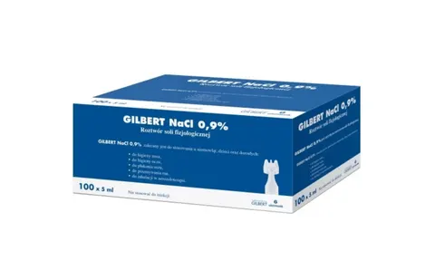 GILBERT NACL 0.9%, roztwór soli fizjologicznej, 100 ampułek x 5 ml