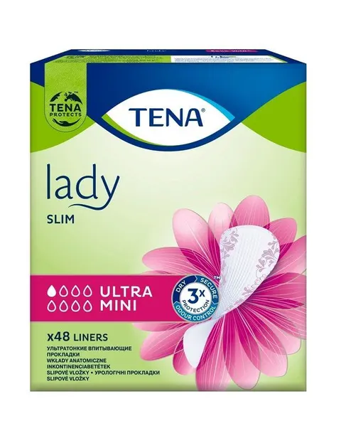 TENA LADY SLIM ULTRA MINI, wkładki anatomiczne, 48 szt.