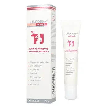 LINODERM MAMA, krem do pielęgnacji brodawek sutkowych, 15 ml