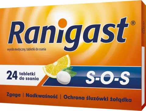 RANIGAST SOS, tabletki do ssania 24 szt.