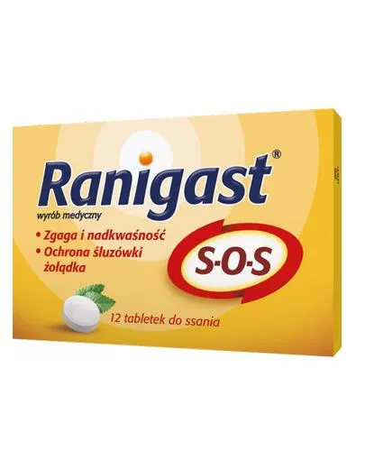 RANIGAST SOS, tabletki do ssania 12 szt.