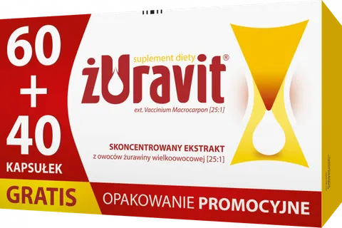 ŻURAVIT, kapsułki elastyczne, pakiet 60 + 40 szt. gratis