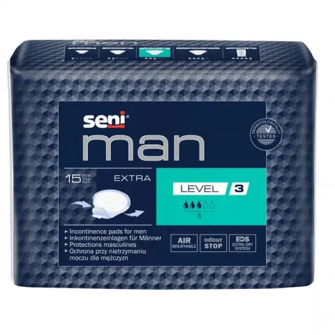 Wkładki urologiczne męskie Seni Man EXTRA Level 3 - 15 szt.