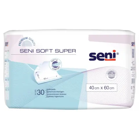 SENI SOFT SUPER, podkłady higieniczne, 40 cm x 60 cm, 30 szt.