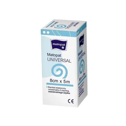 MATOPAT UNIVERSAL, opaska elastyczna z zapinką, 5 m x 8 cm, 1 szt.