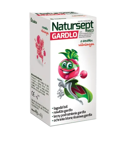 NATURSEPT MED GARDŁO, lizaki, smak wiśniowy, 6 szt.