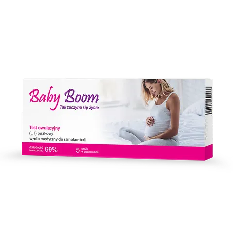 BABY BOOM, paskowy test owulacyjny, 5 szt.