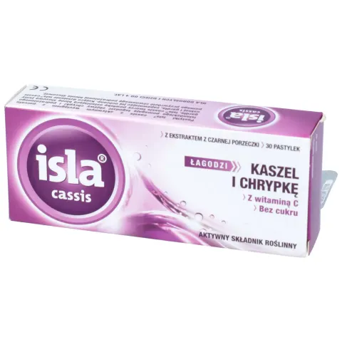 ISLA CASSIS, pastylki do ssania, 30 szt.