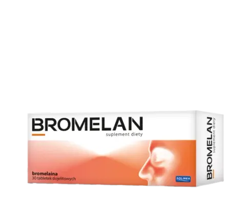 BROMELAN, tabletki dojelitowe, 30 szt.